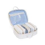 Luxe Trvl2 Case Woven Blanc - Blue Liner - TRVL Design - Gaines Jewelers