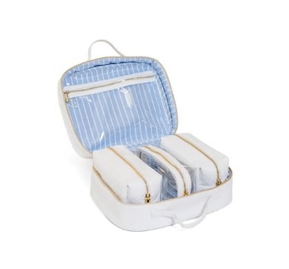 Luxe Trvl2 Case Woven Blanc - Blue Liner - TRVL Design - Gaines Jewelers