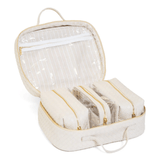 Luxe TRVL2 Cosmetic Toiletry Case - Woven Sand - Trvl Design - Gaines Jewelers