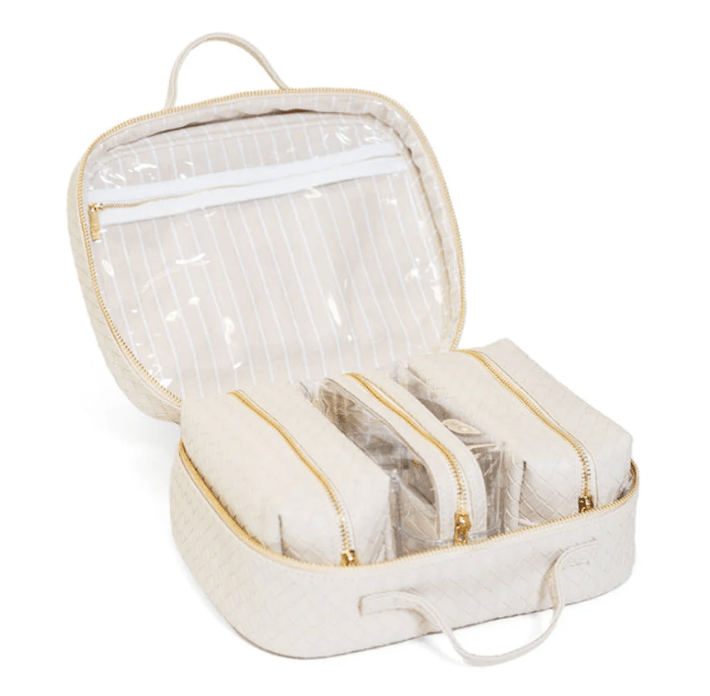 Luxe TRVL2 Cosmetic Toiletry Case - Woven Sand - Trvl Design - Gaines Jewelers