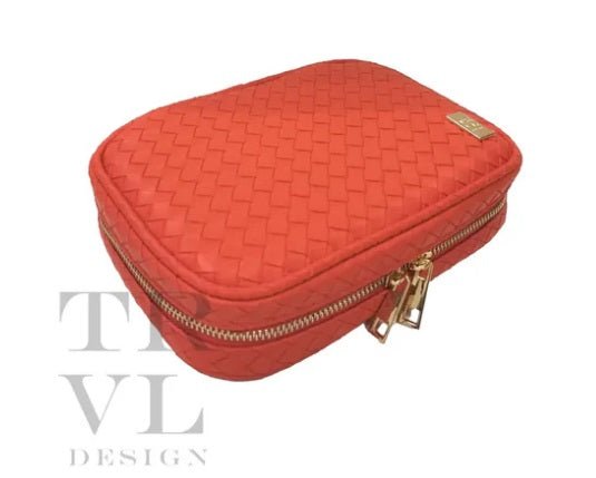 Luxe Zip Around Woven Papaya - TRVL Design - Gaines Jewelers