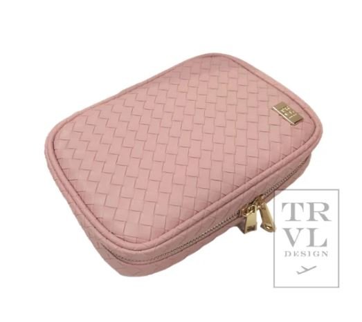 Luxe Zip Around- Woven Pink Sand - Gaines Jewelers