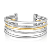 Magnifica Five Row Cuff in Sterling Silver & 18K Gold - Gaines Jewelers