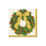 Magnolia Wreath Cocktail Napkin - Caspari - Gaines Jewelers