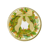 Magnolia Wreath Paper Salad & Dessert Plates - Caspari - Gaines Jewelers