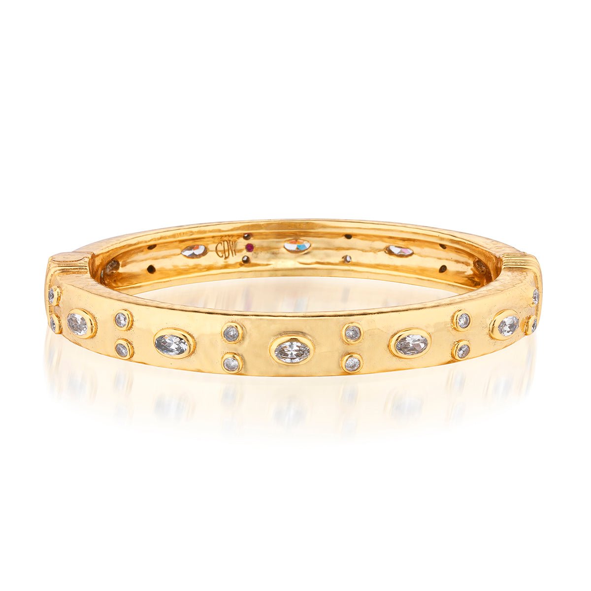 Maharani Hinged Bangle - Clear Cubic Zirconia - Capucine De Wulf - Gaines Jewelers
