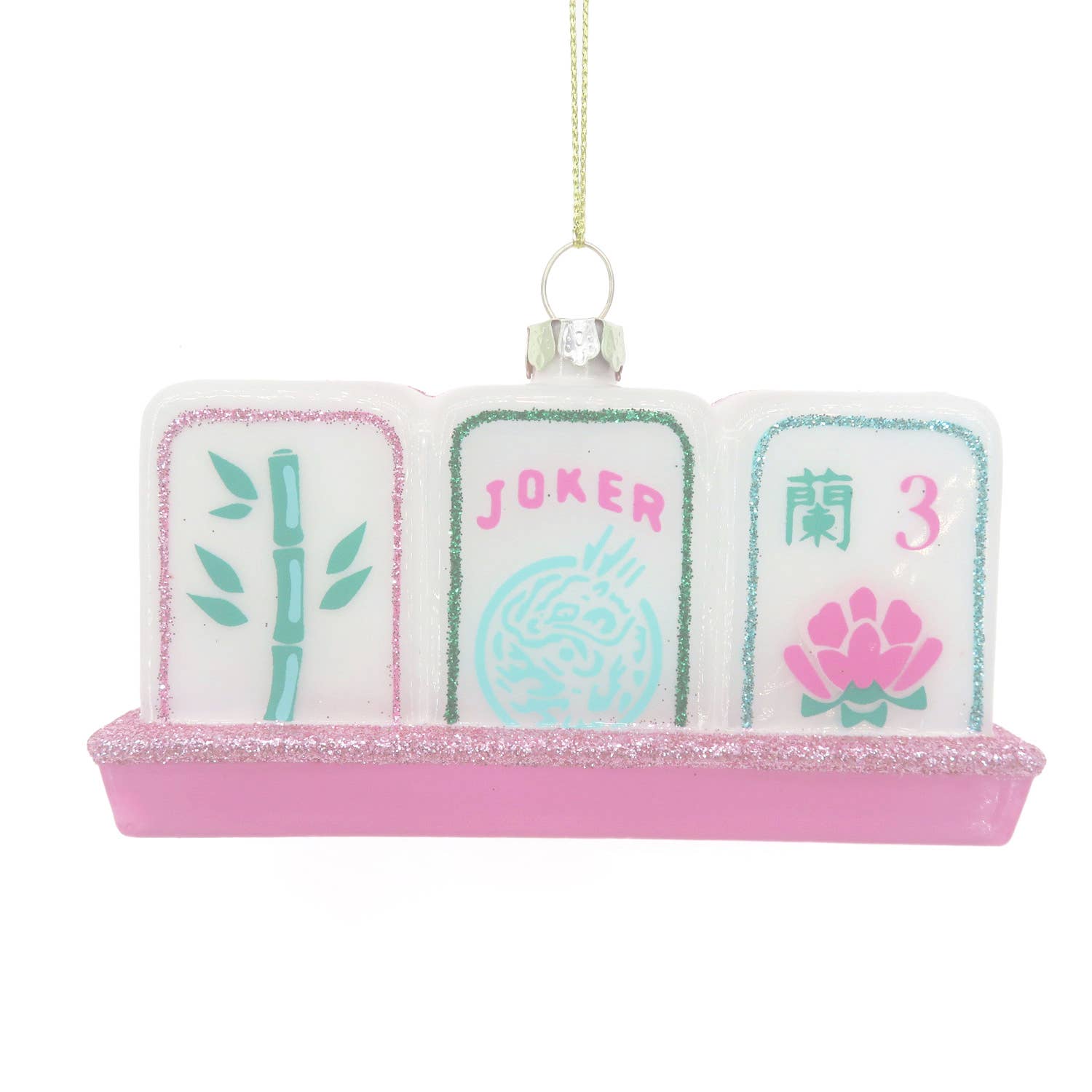 Mahjong Tile Boxed Glass Ornament - 8 Oak Lane - Gaines Jewelers