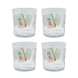 Mahjong Tiles Suite of 4 Double Old Fashion Glasses - Mariposa - Gaines Jewelers