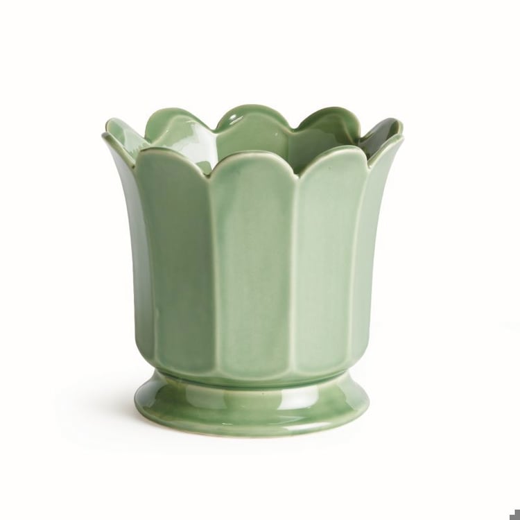 Maline Footed Pot Large, Green - Napa Home & Garden - Gaines Jewelers