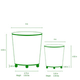Mattie Round Cachepot Planter - Emerald Green: Emerald Green / 6 inchGracie Scarlett Square Cachepot Planter Blue: Blue / 6 inch - Jaye's Studio - Gaines Jewelers