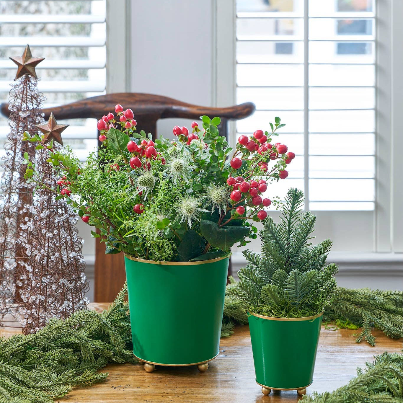 Mattie Round Cachepot Planter - Emerald Green: Emerald Green / 6 inchGracie Scarlett Square Cachepot Planter Blue: Blue / 6 inch - Jaye's Studio - Gaines Jewelers