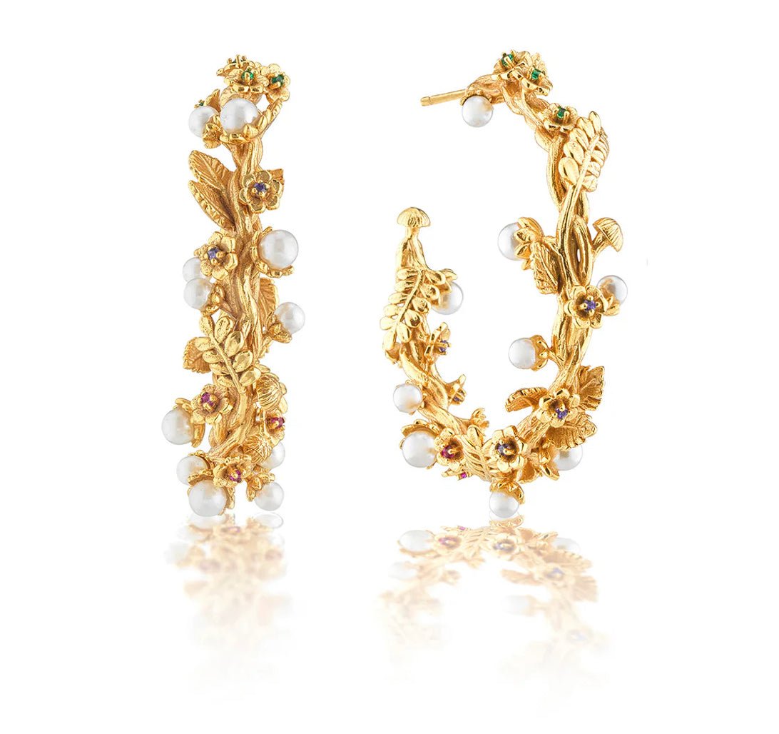 Meadow Grande Hoop Earrings - Pearl - Capucine De Wulf - Gaines Jewelers