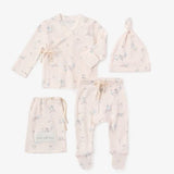Meadow Mouse Printed Organic Cotton Pointelle Layette Set - Elegant Baby - Gaines Jewelers