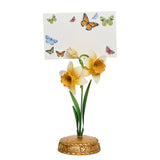 Meadow Walk Daffodil Place Card Holder - Yellow - Juliska - Gaines Jewelers