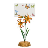 Meadow Walk Tiger Lily Place Card Holder - Orange - Juliska - Gaines Jewelers