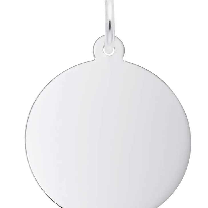 Medium Round Disc Classic Charm - Sterling Silver - Rembrandt Charms - Gaines Jewelers