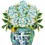 Mid Mod Design LLC - LARGE Designer Grand Millennial Hydrangeas Door Hanger - Gaines Jewelers