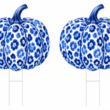 Mid Mod Design LLC - LARGE Designer Pair of Chinois Pumpkin Yard/Topiary Stakes - Gaines Jewelers