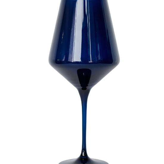 Midnight Blue Wine Stemware - Estelle Colored Glass - Gaines Jewelers