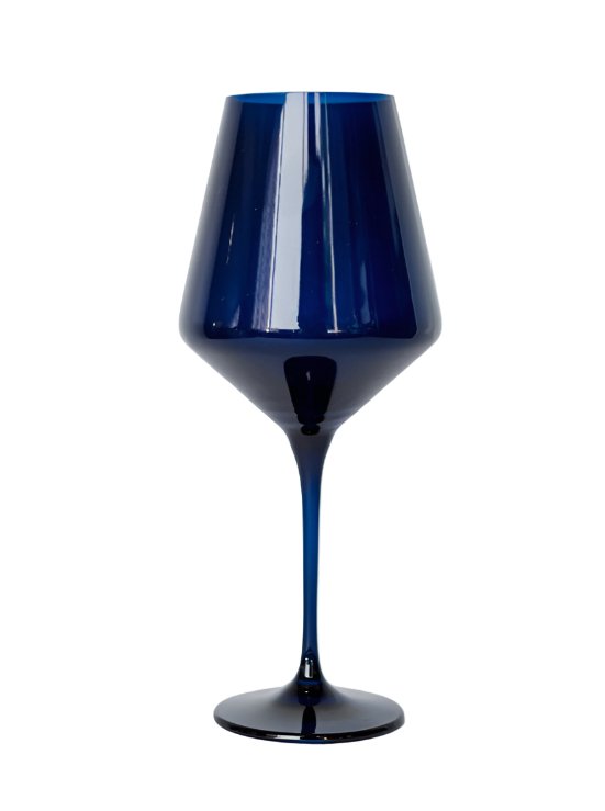 Midnight Blue Wine Stemware - Estelle Colored Glass - Gaines Jewelers