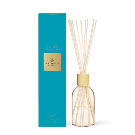 Midnight in Milan Reed Diffuser - Glasshouse Fragrances - Gaines Jewelers