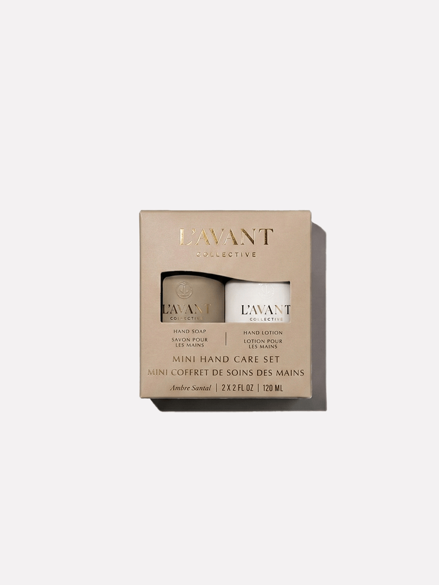 Mini Hand Care Set, Hand Soap + Hand Lotion - Ambre Santal - L'AVANT Collective - Gaines Jewelers