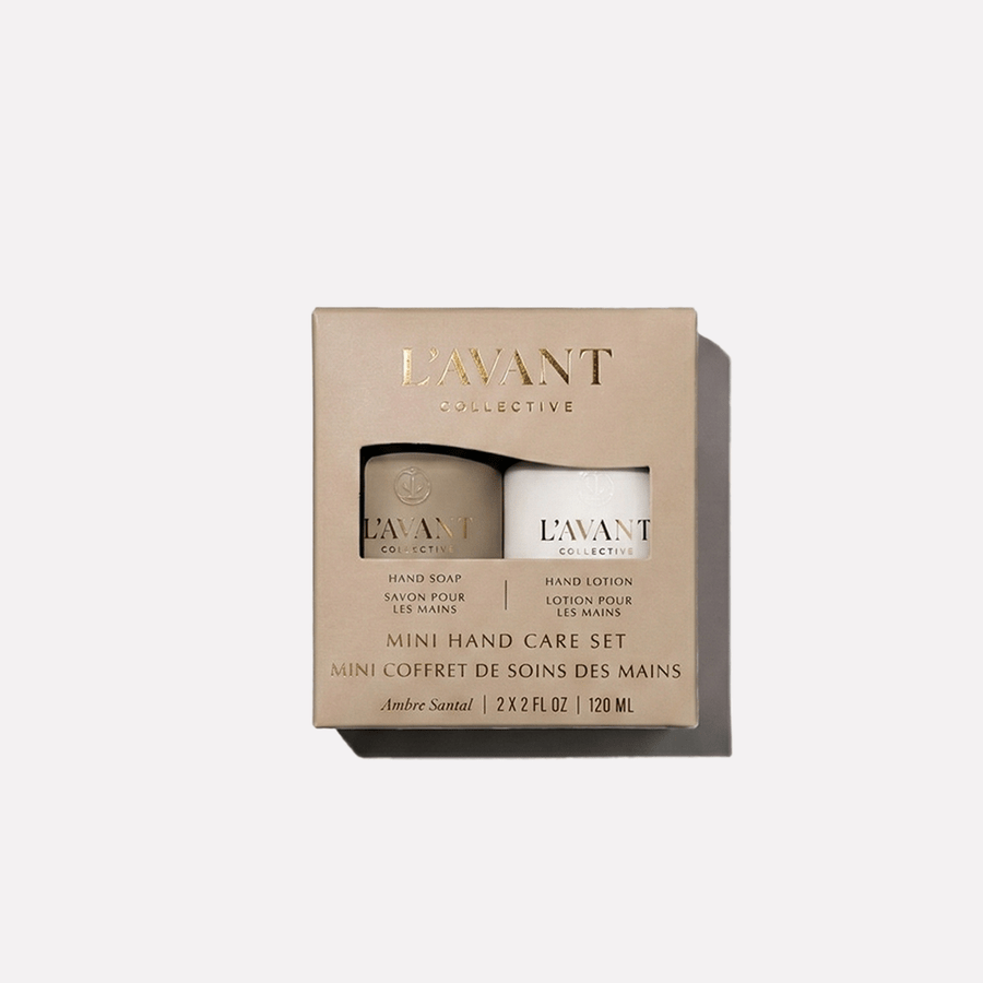 Mini Hand Care Set, Hand Soap + Hand Lotion - Ambre Santal - L'AVANT Collective - Gaines Jewelers