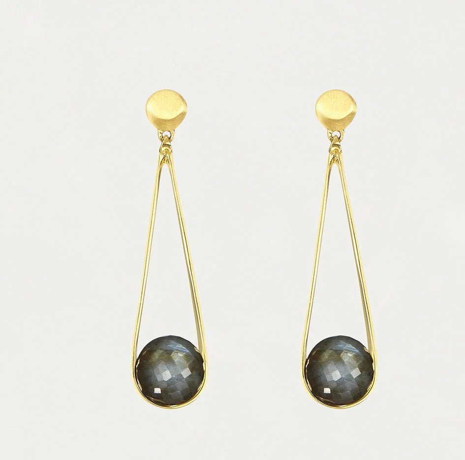 Mini Ipanema Earrings Labradorite - Gaines Jewelers