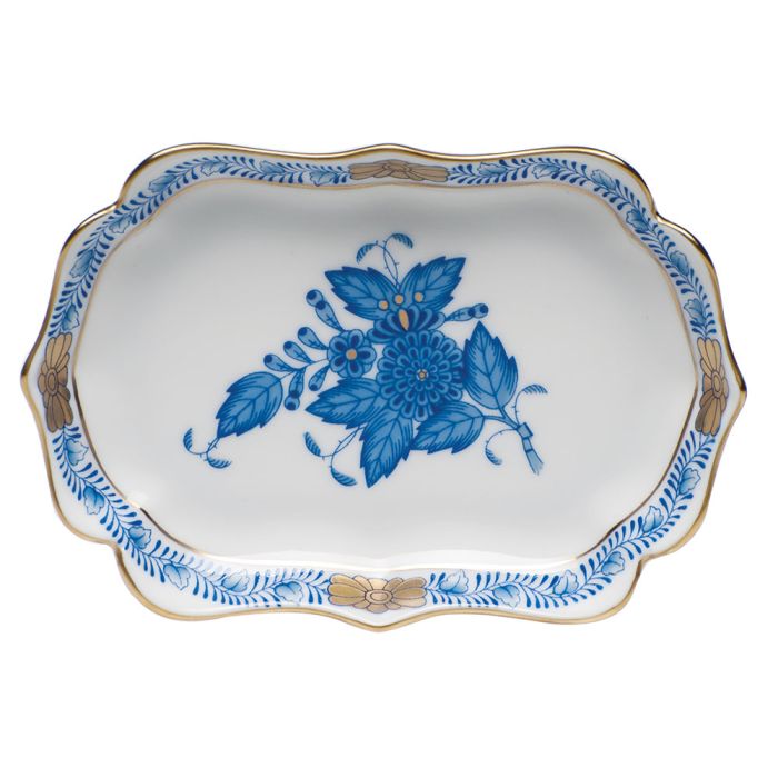 Mini Scalloped Tray - Blue - Herend - Gaines Jewelers