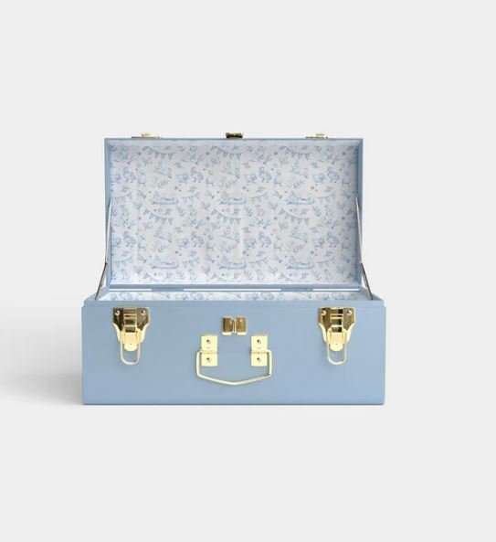 Mini Trunk Blue "Thank Heaven for Little Boys" - Petite Keep - Gaines Jewelers