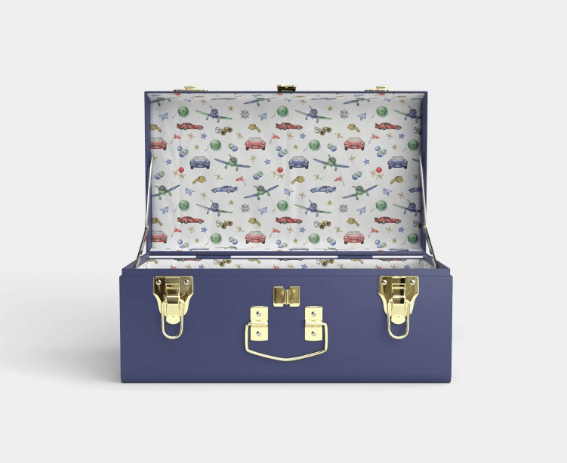 Mini Trunk Navy "American Keepsakes" - Petite Keep - Gaines Jewelers