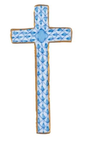 Miniature Cross - Blue - Herend - Gaines Jewelers