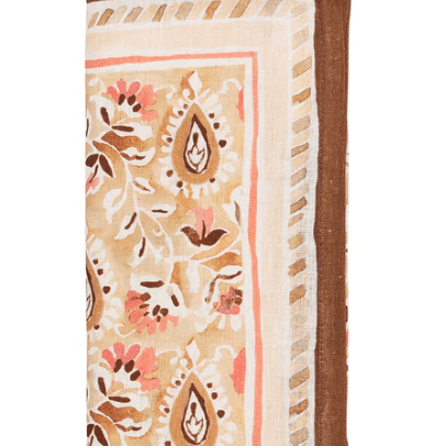 Mira Napkin in Brown & Coral, Set of 4 - Kim Seybert - Gaines Jewelers