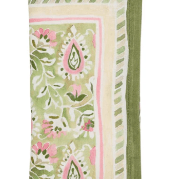 Mira Napkin in Green & Pink, Set of 4 - Kim Seybert - Gaines Jewelers