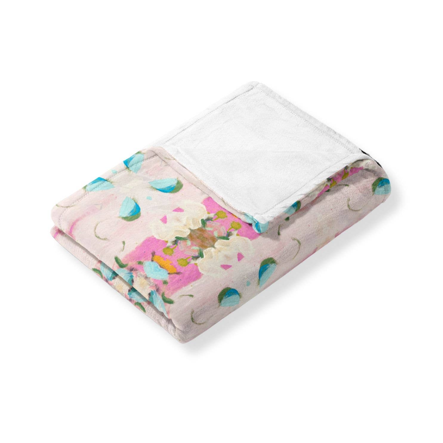 Monet's Garden Pink Fleece Blanket - Laura Park - Gaines Jewelers