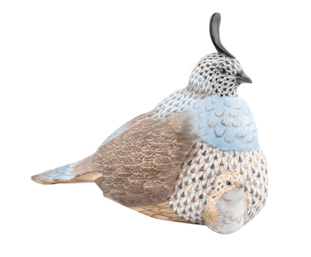 Mother and Baby Quail - Herend Reserve - Gaines Jewelers