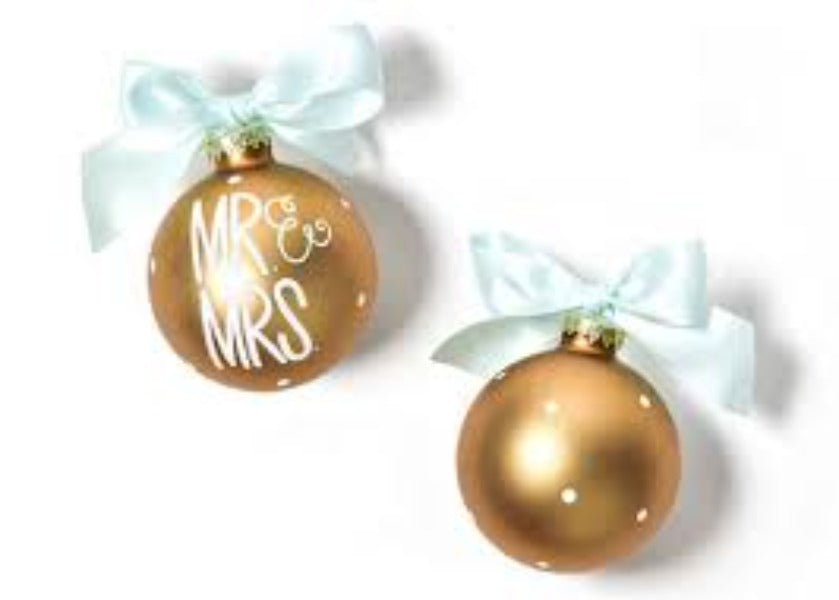 Mr. & Mrs. Glass Ornament - Coton Colors - Gaines Jewelers