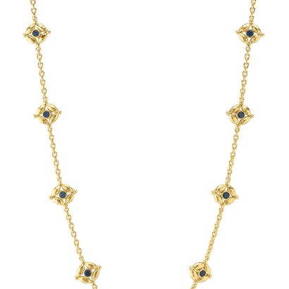 Mystic Eye Double Sided Necklace, 16"+2" - Blue Labradorite/Green Onyx - Capucine De Wulf - Gaines Jewelers