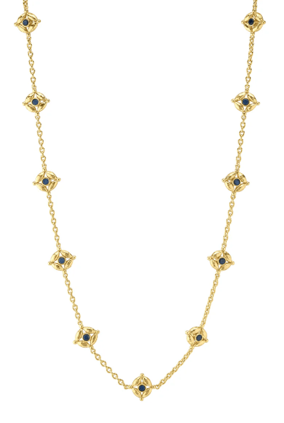 Mystic Eye Double Sided Necklace, 16"+2" - Blue Labradorite/Green Onyx - Capucine De Wulf - Gaines Jewelers