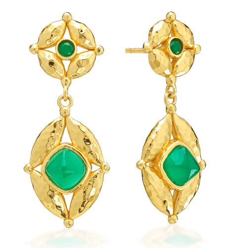 Mystic Eye Post Drop Earrings - Green Onyx - Capucine De Wulf - Gaines Jewelers