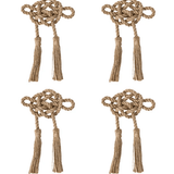 Mystic Knot Napkin Ring Set/4 - Taupe - Juliska - Gaines Jewelers