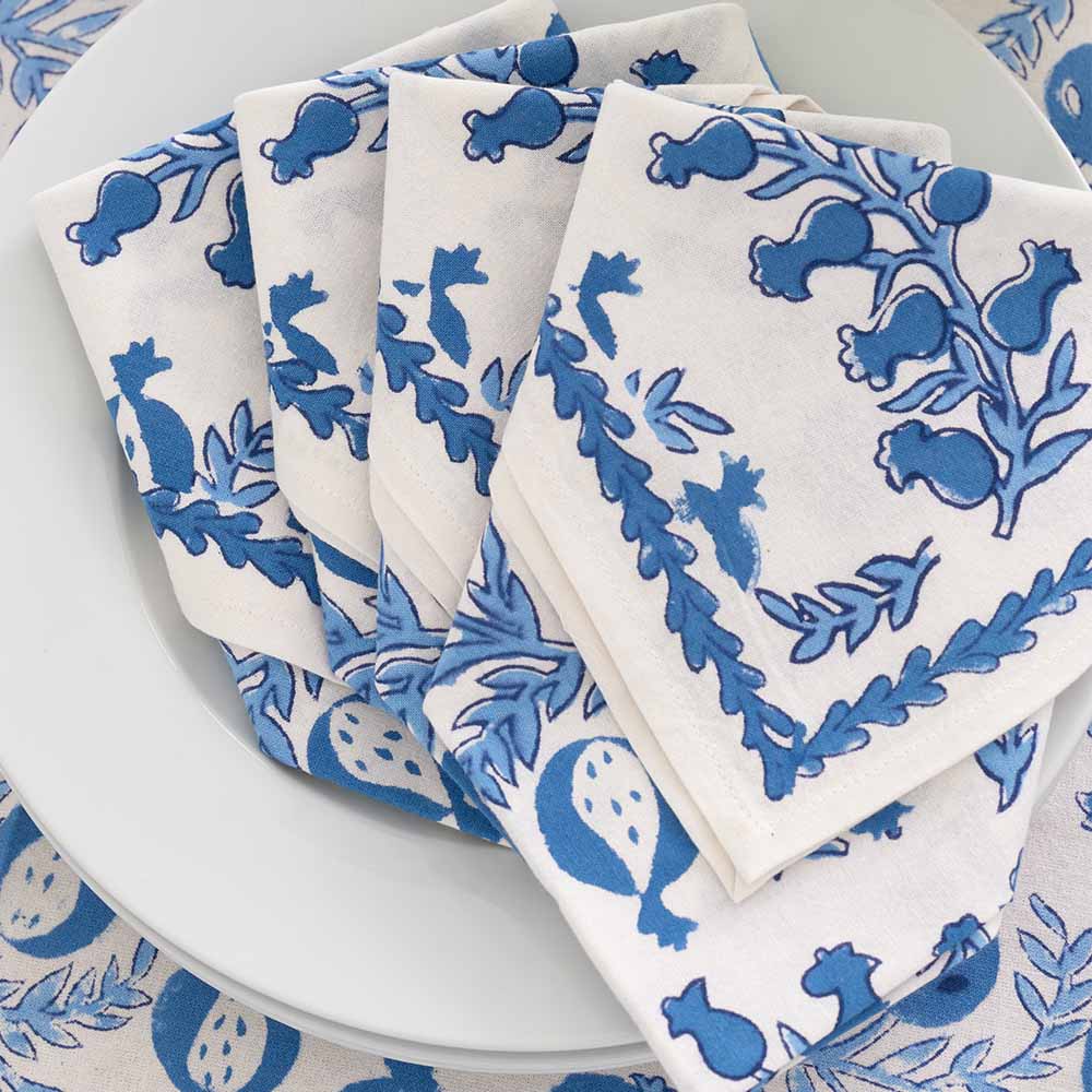 Napkin Set of 4 Pom Bells Wedgewood - Gaines Jewelers