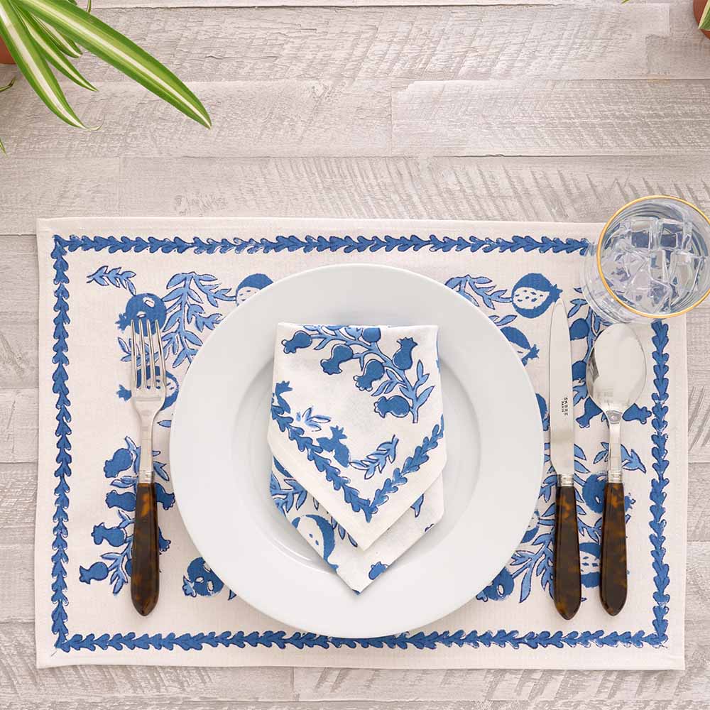 Napkin Set of 4 Pom Bells Wedgewood - Gaines Jewelers