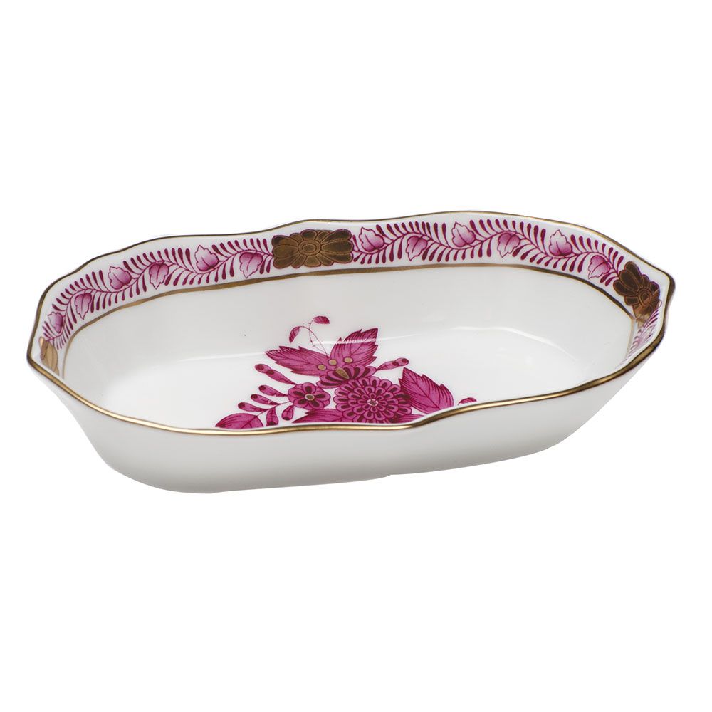 Narrow Pin Dish-Raspberry- Herend - Gaines Jewelers