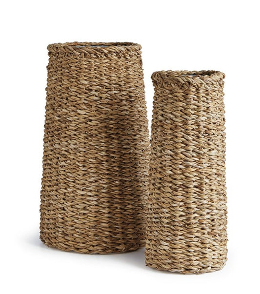 Natural Woven Seagrass Vases - Set of 2 - Napa Home & Garden - Gaines Jewelers