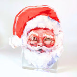 Naughty or Nice Santa Acrylic Block - Lauren Dunn - Gaines Jewelers