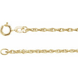 Necklace - 14K Yellow Gold - Filled 1.5 mm Rope 24" Chain - Gaines Jewelers