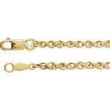 Necklace - 14K Yellow Gold - Filled 2mm Rope 24" Chain - Gaines Jewelers
