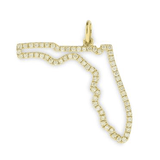Necklace - 14kt yellow gold Pendant Diamond Florida - Gaines Jewelers