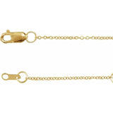 Necklace 1mm cable chain 16 - 18" 14kt yellow gold - Gaines Jewelers